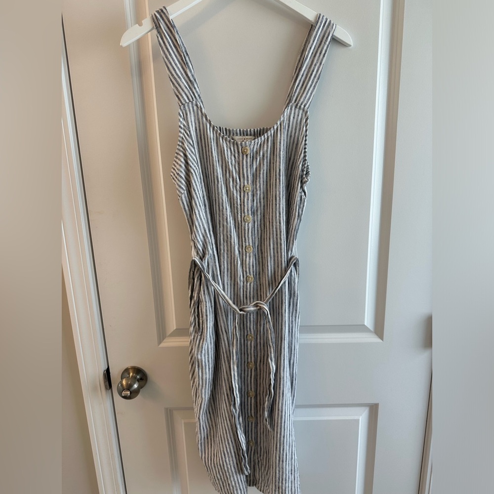 Lucky brand blue and white striped dress